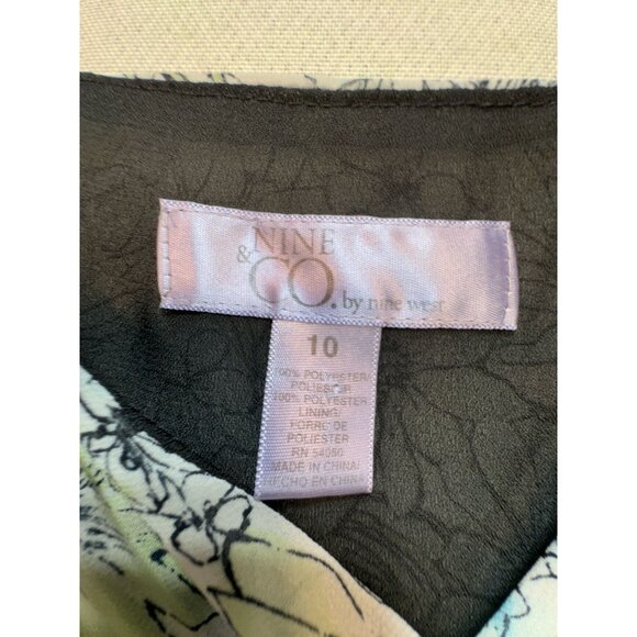 Nine & Co. Ninewear Floral Blouse Womens Size 10 Multicolor Boho Y2K Sleeveless - Picture 2 of 11